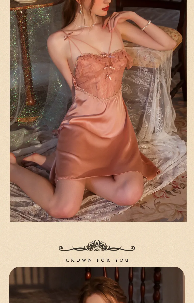 2025 Women's Two-Piece Sexy Sleepwear Set, Summer Camisole Nightgown with Padding and Western-Style Robe, Live-Stream Hot Item · Wholesale · OEM · Worldwide Shipping - Detail 20