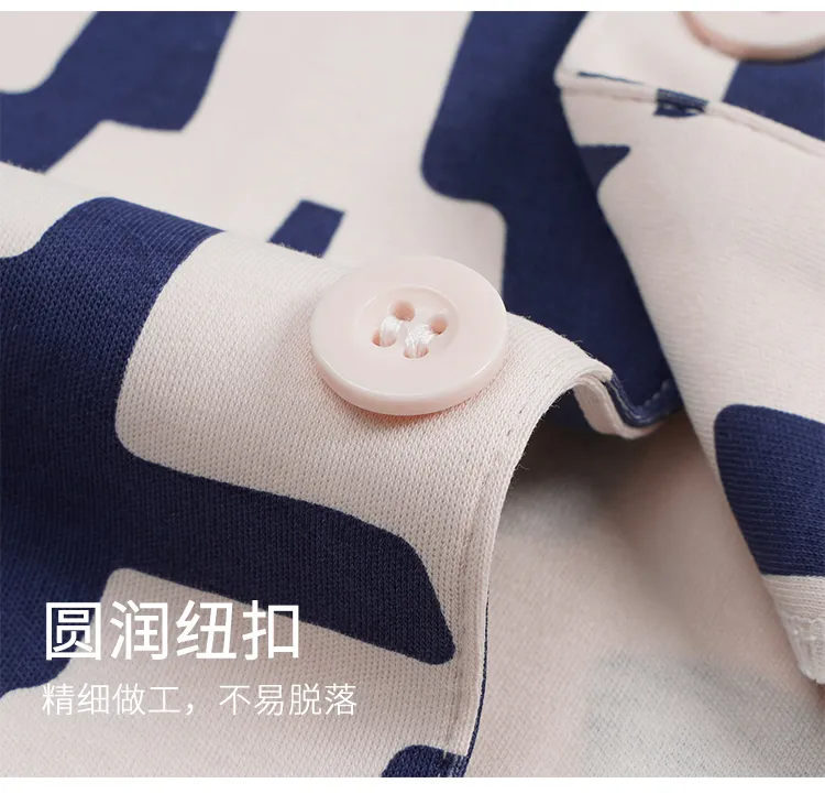 Piyama Pria Katun Murni Musim Semi/Gugur Terbaru, Model Kardigan, Potongan Longgar, Ukuran Besar L-4XL · Grosir · OEM · Pengiriman Global - Detail 10