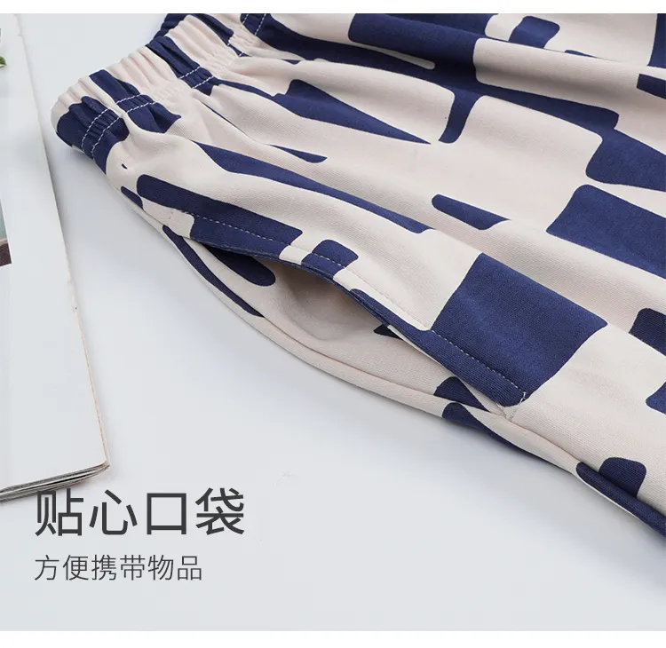Piyama Pria Katun Murni Musim Semi/Gugur Terbaru, Model Kardigan, Potongan Longgar, Ukuran Besar L-4XL · Grosir · OEM · Pengiriman Global - Detail 13