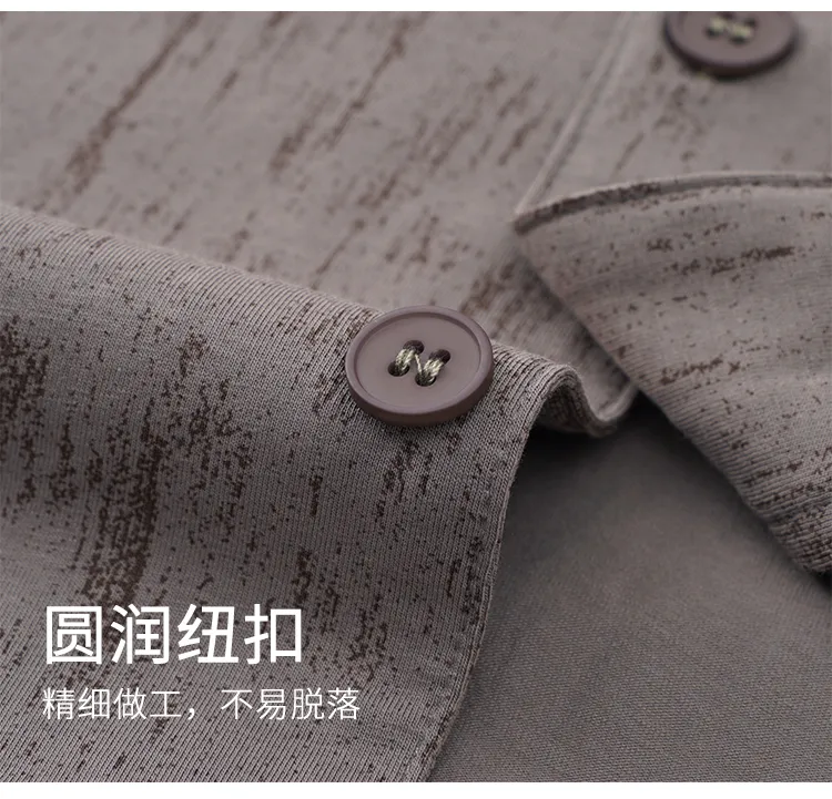Nouveau pyjama homme en pur coton printemps/automne, cardigan, coupe ample, grandes tailles L-4XL · Grossiste · OEM · Mondial - Detail 15