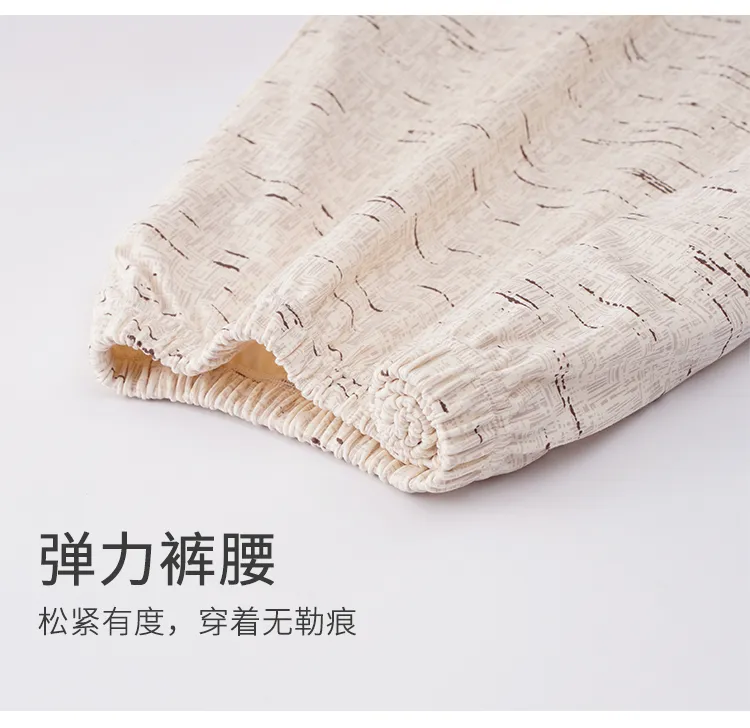 봄·가을 신상 순면 남성 파자마, 가디건형, 루즈핏 빅사이즈 홈웨어 L-4XL · 도매 · OEM · 전 세계 배송 - Detail 17