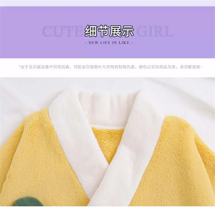 신상 잠옷 여성 가을겨울 산호绒 남성 욕袍 커플 파자마 세트 롱 욕의 두꺼운 겨울 · 도매 · OEM · 전 세계 배송 - Detail 16