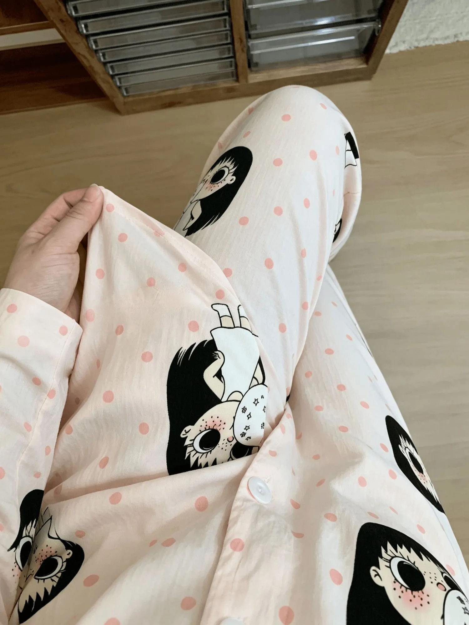 Spring Autumn New Ins Style Pajamas Women Long Sleeve Long Pants Cardigan Lapel Sweet Cute Loungewear · Wholesale · OEM · Worldwide Shipping - Detail 5