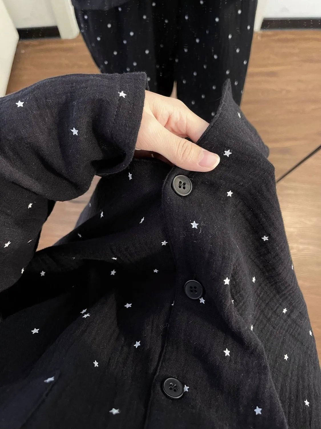 봄가을 신상 인스풍 파자마 여성 긴팔 긴바지 오픈 카디건 칼라 러블리 귀여운 홈웨어 · 도매 · OEM · 전 세계 배송 - Detail 3