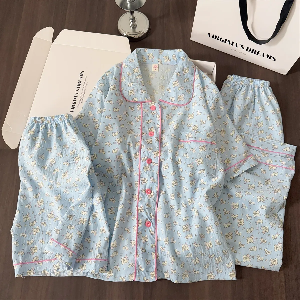 New Spring Summer Ins Style Pajamas Women Loose Casual Cardigan Sweet Cartoon Pajamas · Wholesale · OEM · Worldwide Shipping - Detail 3
