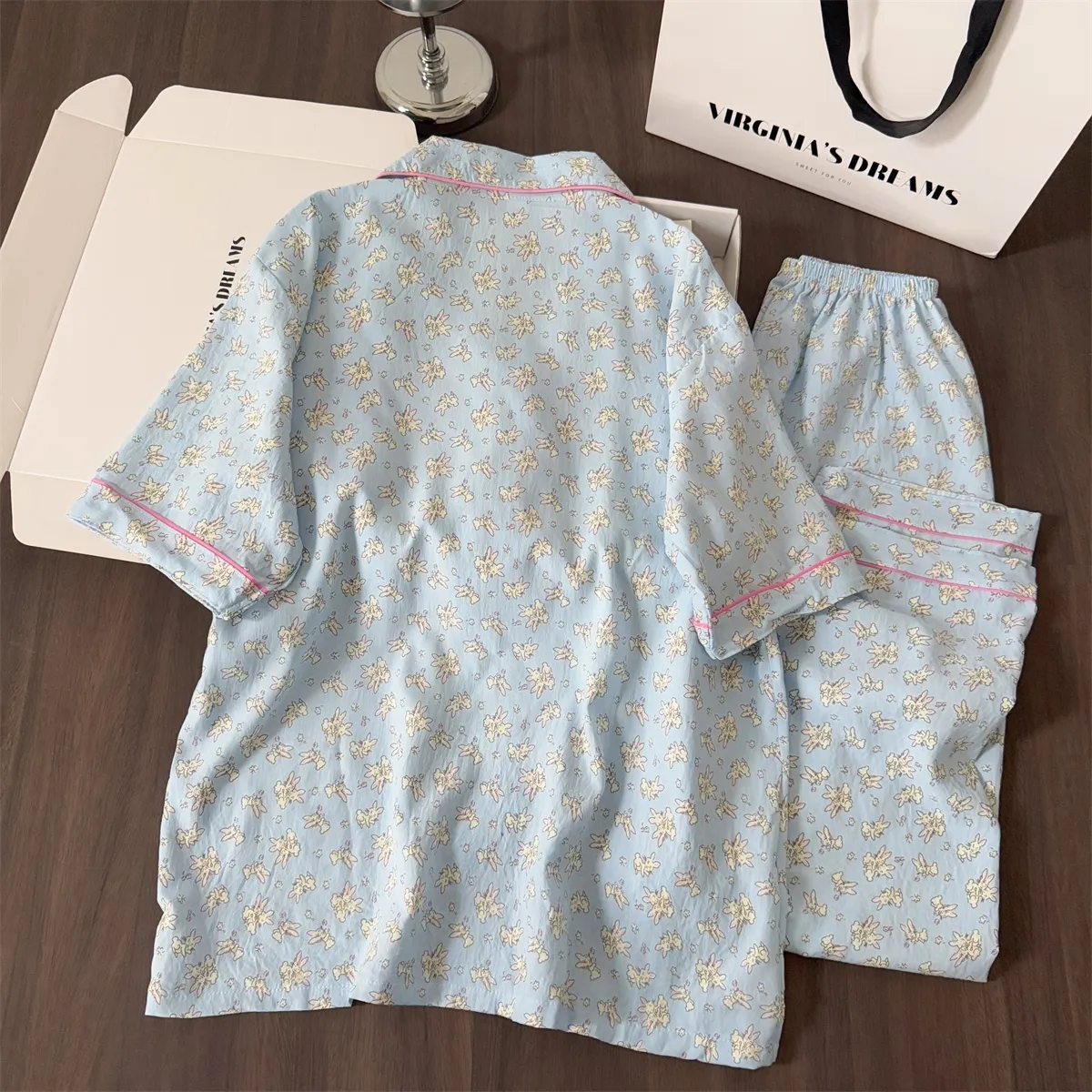 New Spring Summer Ins Style Pajamas Women Loose Casual Cardigan Sweet Cartoon Pajamas · Wholesale · OEM · Worldwide Shipping - Detail 1