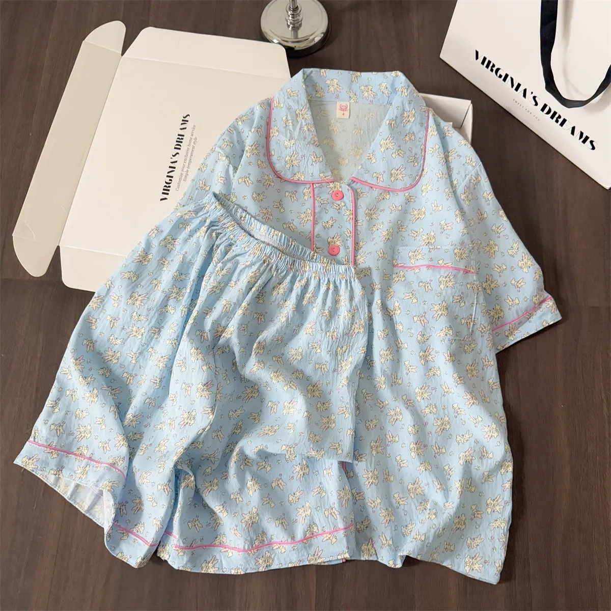 New Spring Summer Ins Style Pajamas Women Loose Casual Cardigan Sweet Cartoon Pajamas · Wholesale · OEM · Worldwide Shipping - Detail 7