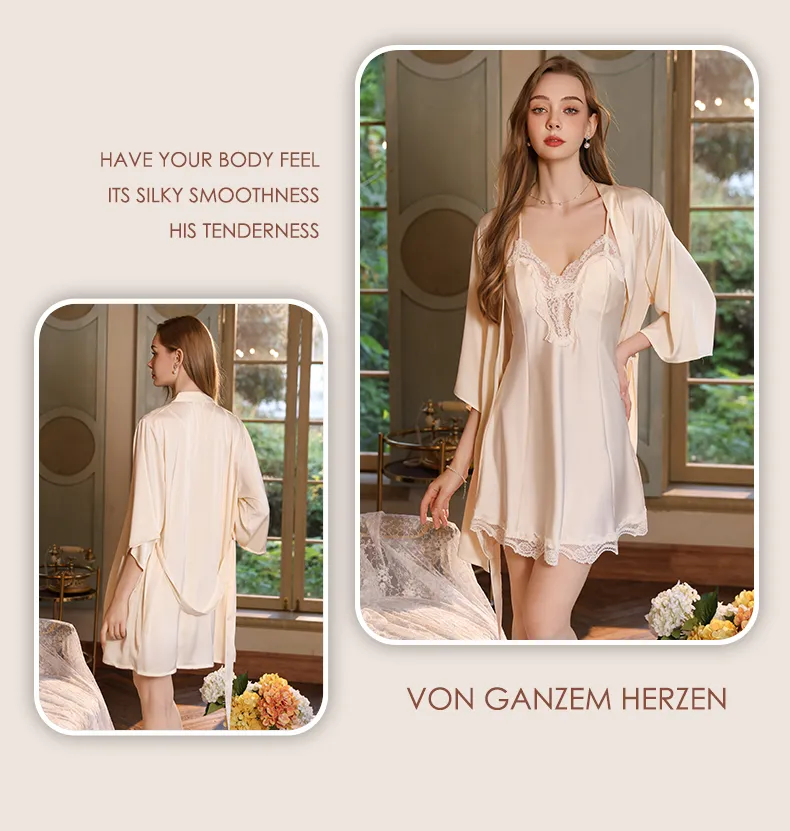Women's Light Luxury Sexy Backless Sleepwear, Silky Lace Panel Camisole Nightgown with Padding, Grape Purple, Premium Western Style · Wholesale · OEM · Worldwide Shipping - Detail 21