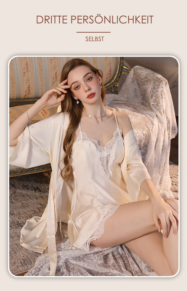 Women's Light Luxury Sexy Backless Sleepwear, Silky Lace Panel Camisole Nightgown with Padding, Grape Purple, Premium Western Style · Wholesale · OEM · Worldwide Shipping - Detail 18