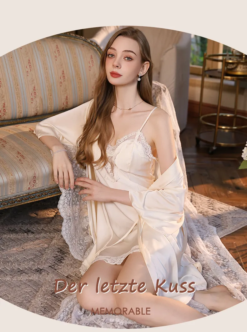 Women's Light Luxury Sexy Backless Sleepwear, Silky Lace Panel Camisole Nightgown with Padding, Grape Purple, Premium Western Style · Wholesale · OEM · Worldwide Shipping - Detail 22