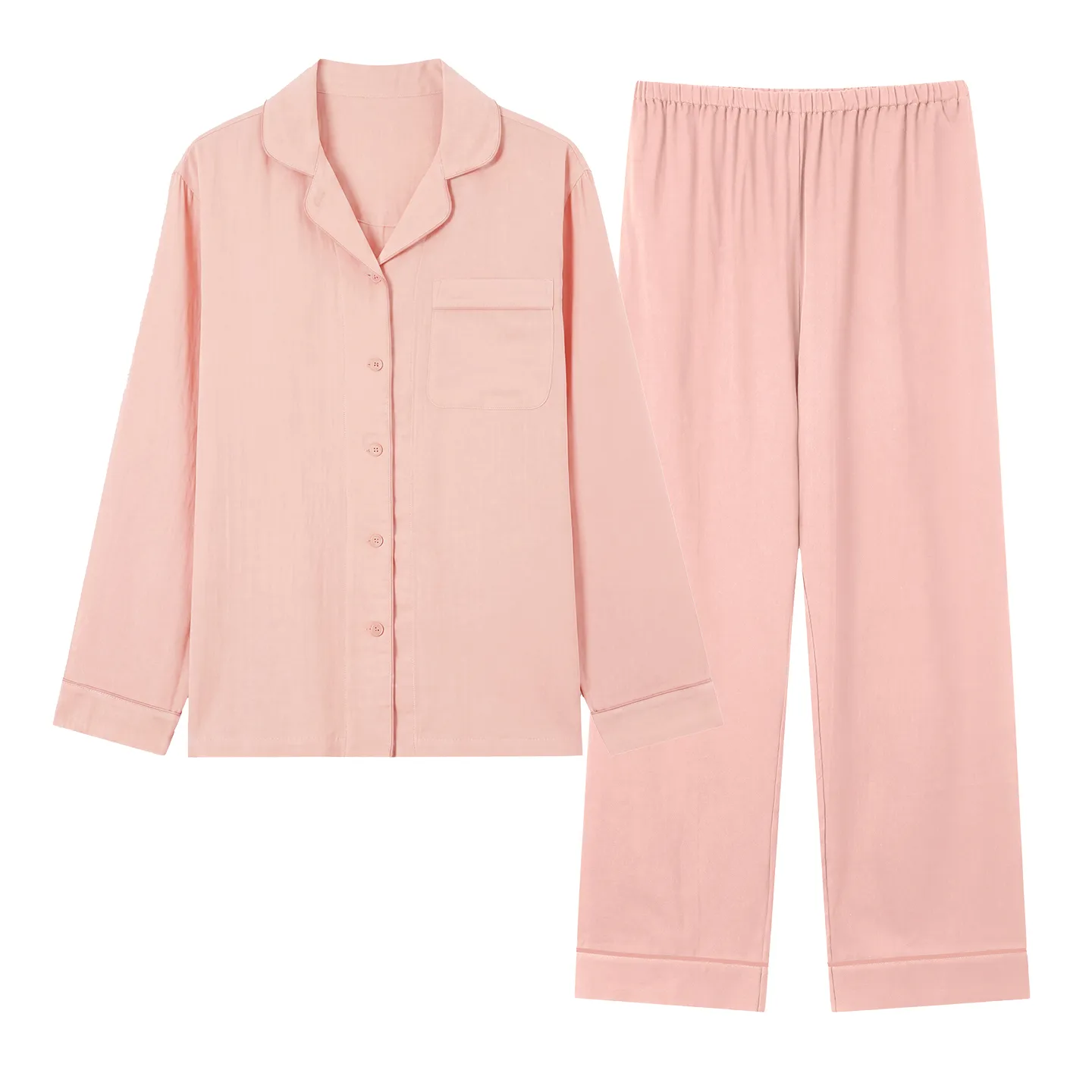 Women's Premium Double-Layer Cotton Sleepwear, Pure Cotton Long-Sleeve Pajamas, Autumn New Arrival, Cotton Homewear, Wearable Outside · Wholesale · OEM · Worldwide Shipping - View 4