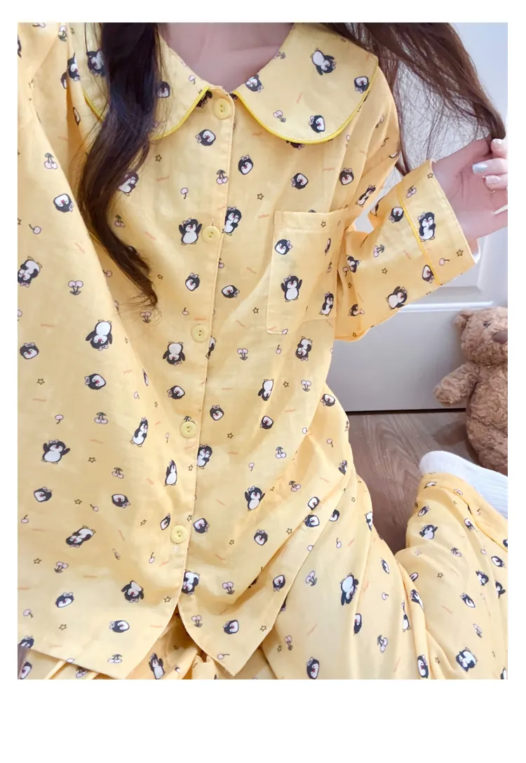 Cloud Cotton Cartoon Pajamas Women Spring Autumn Winter Long Sleeve Long Pants Two-Piece Homewear Set Outer Wear · Wholesale · OEM · Worldwide Shipping - Detail 9