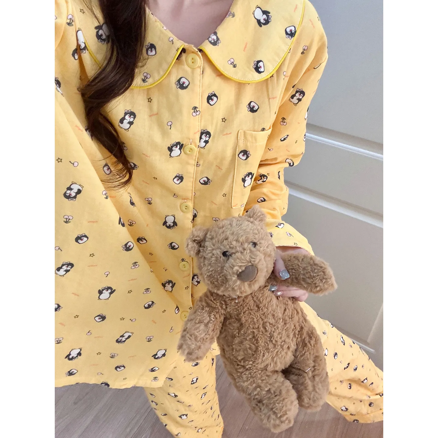 Cloud Cotton Cartoon Pajamas Women Spring Autumn Winter Long Sleeve Long Pants Two-Piece Homewear Set Outer Wear · Wholesale · OEM · Worldwide Shipping - View 4