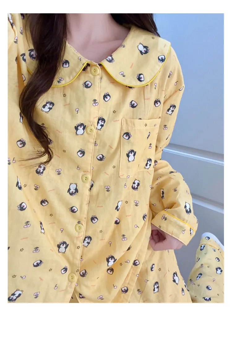 Cloud Cotton Cartoon Pajamas Women Spring Autumn Winter Long Sleeve Long Pants Two-Piece Homewear Set Outer Wear · Wholesale · OEM · Worldwide Shipping - Detail 7