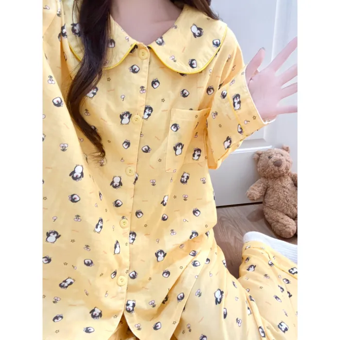 Cloud Cotton Cartoon Pajamas Women Spring Autumn Winter Long Sleeve Long Pants Two-Piece Homewear Set Outer Wear · Wholesale · OEM · Worldwide Shipping - Detail 1
