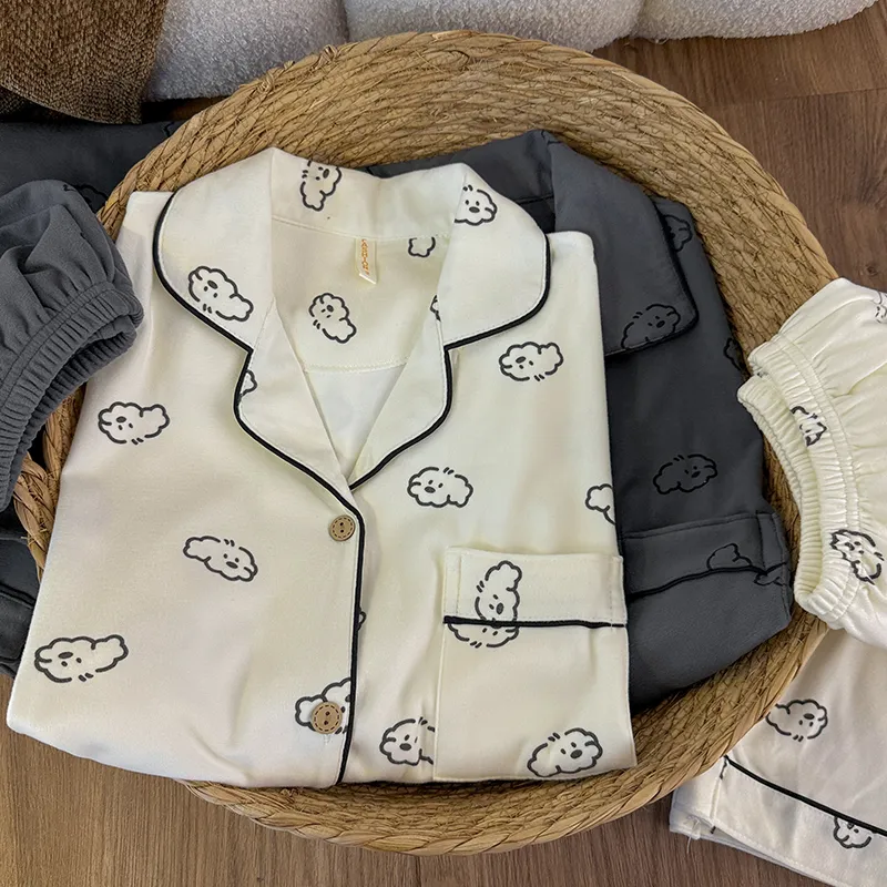実写#ダブルスフリース カールヘア子犬 カップル 厚手保温パジャマ レディース 秋冬 メンズ 大きいサイズ セット ルームウェア · 卸売 · OEM · 世界へ発送 - View 1