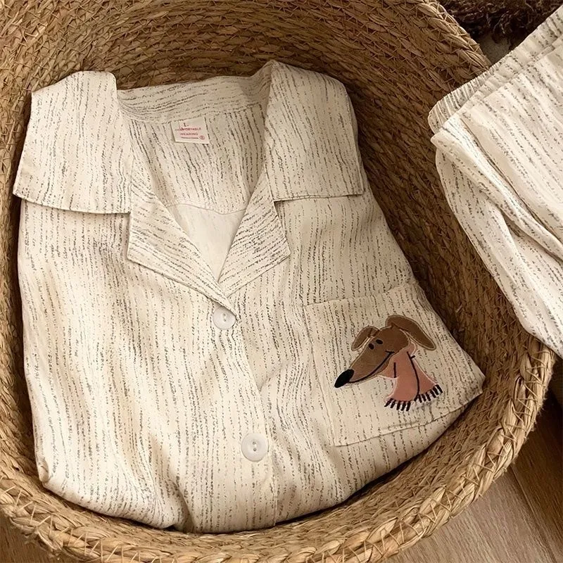 Real Shot# German Velvet Bark Texture Puppy Couple Thickened Warm Pajamas Women Autumn Winter Men Plus Size Set Loungewear · Wholesale · OEM · Worldwide Shipping - Detail 6