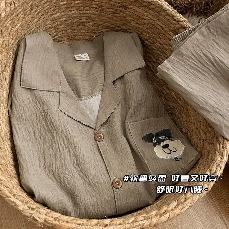 Real Shot# German Velvet Bark Texture Puppy Couple Thickened Warm Pajamas Women Autumn Winter Men Plus Size Set Loungewear · Wholesale · OEM · Worldwide Shipping - Detail 5