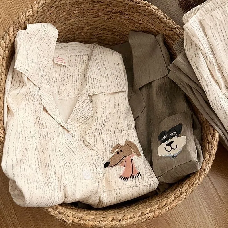 Real Shot# German Velvet Bark Texture Puppy Couple Thickened Warm Pajamas Women Autumn Winter Men Plus Size Set Loungewear · Wholesale · OEM · Worldwide Shipping - Detail 4