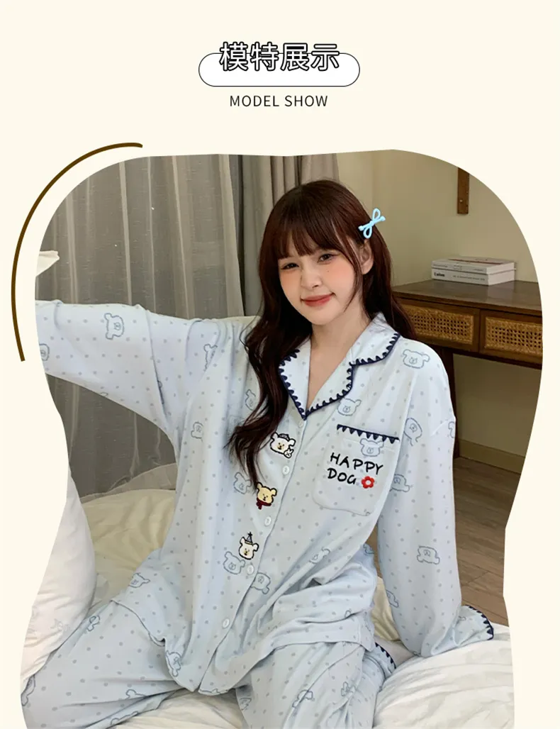 2026 New Winter German Velvet Pajamas for Women Autumn Winter Thickened Fleece Winter Flannel Set Loungewear · Wholesale · OEM · Worldwide Shipping - Detail 11