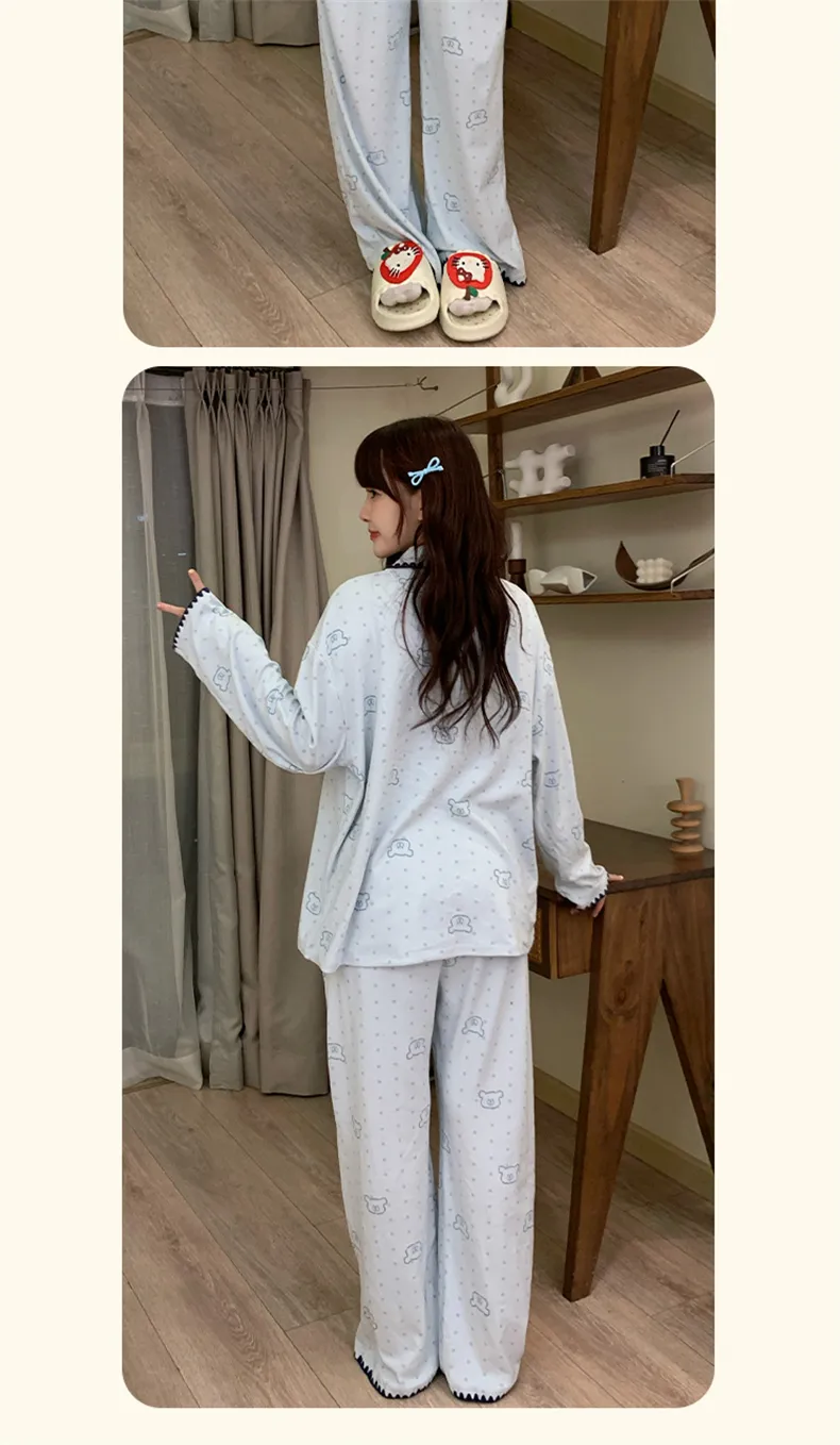 2026 New Winter German Velvet Pajamas for Women Autumn Winter Thickened Fleece Winter Flannel Set Loungewear · Wholesale · OEM · Worldwide Shipping - Detail 17