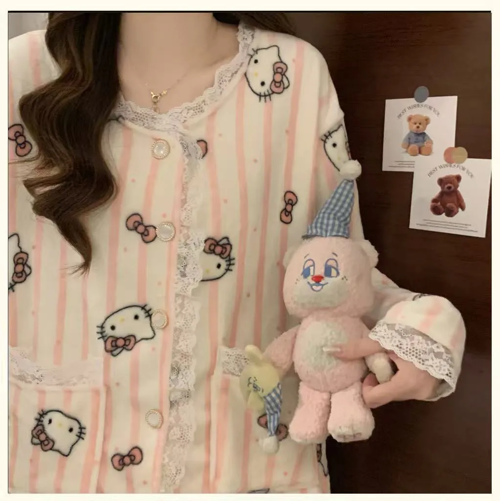 81W# 겨울 신상 플란넬 잠옷 여성 프린세스 스타일 두꺼운 달콤한 소녀 홈웨어 세트 260g · 도매 · OEM · 전 세계 배송 - Detail 22