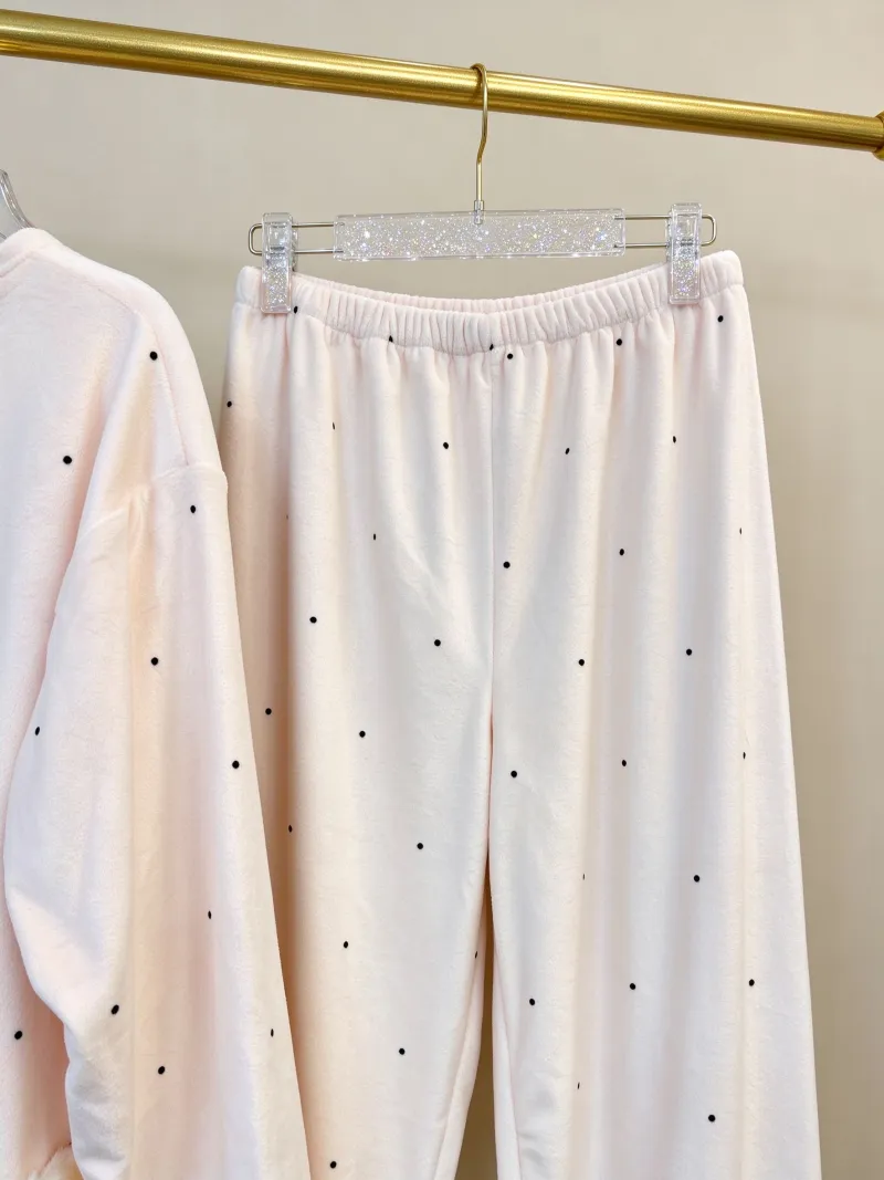 Winter Thickened Island Velvet Three-Piece Pajama Set for Women Lace Young Girl Long Sleeve Plush Loungewear Pastoral Rabbit Set · Wholesale · OEM · Worldwide Shipping - Detail 7