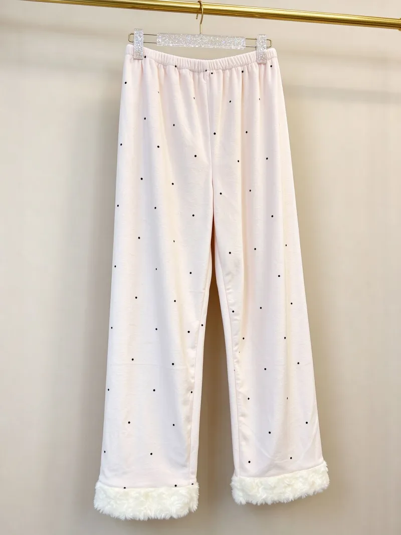Winter Thickened Island Velvet Three-Piece Pajama Set for Women Lace Young Girl Long Sleeve Plush Loungewear Pastoral Rabbit Set · Wholesale · OEM · Worldwide Shipping - Detail 11