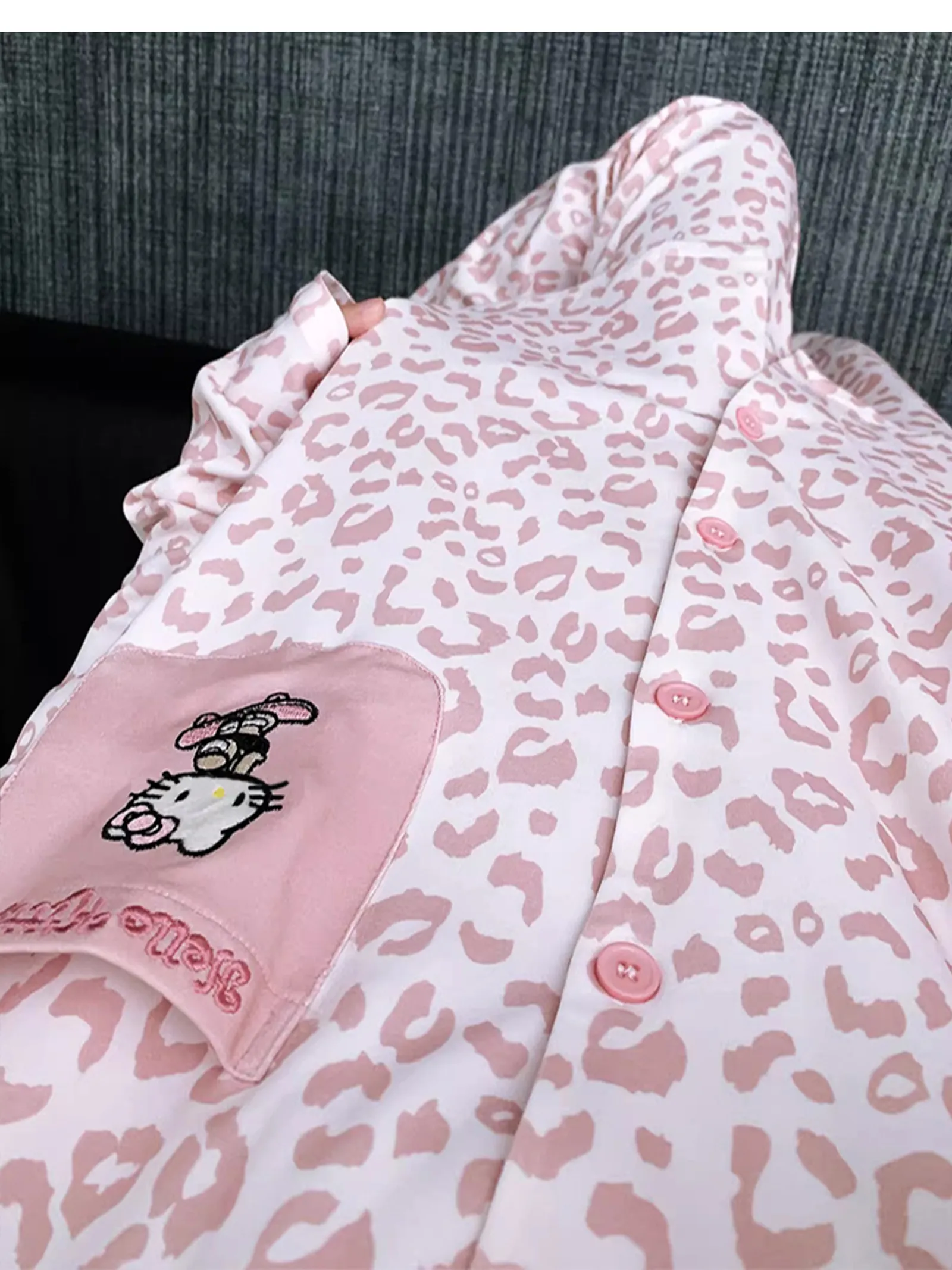 جديد حلو مقاسات كبيرة قابل للارتداء خارجاً قطن سحابي كرتوني KT قط نسائية بيجامة ملابس منزلية طقم · بيع بالجملة · تصنيع حسب الطلب · شحن عالمي - Detail 4