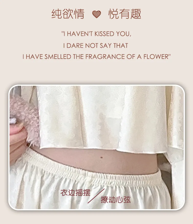 Frog Button Navel-Baring Cami with Chest Pad Short Jacquard Satin High-End Sexy Pure Desire Style Pajamas · Wholesale · OEM · Worldwide Shipping - Detail 21