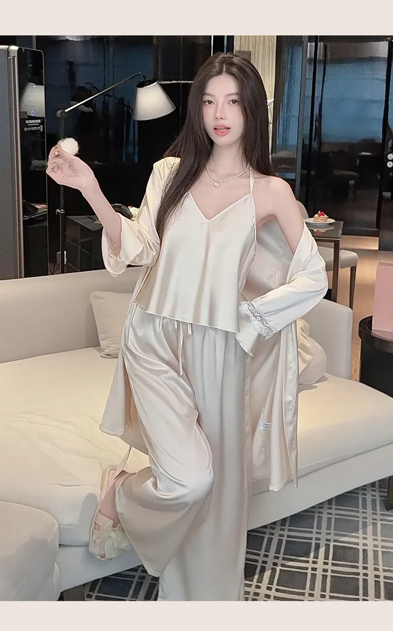 Sexy Lace Light Luxury Backless Pajamas for Women Summer Thin with Chest Pad Alluring Pure Desire Style Loungewear · Wholesale · OEM · Worldwide Shipping - Detail 29