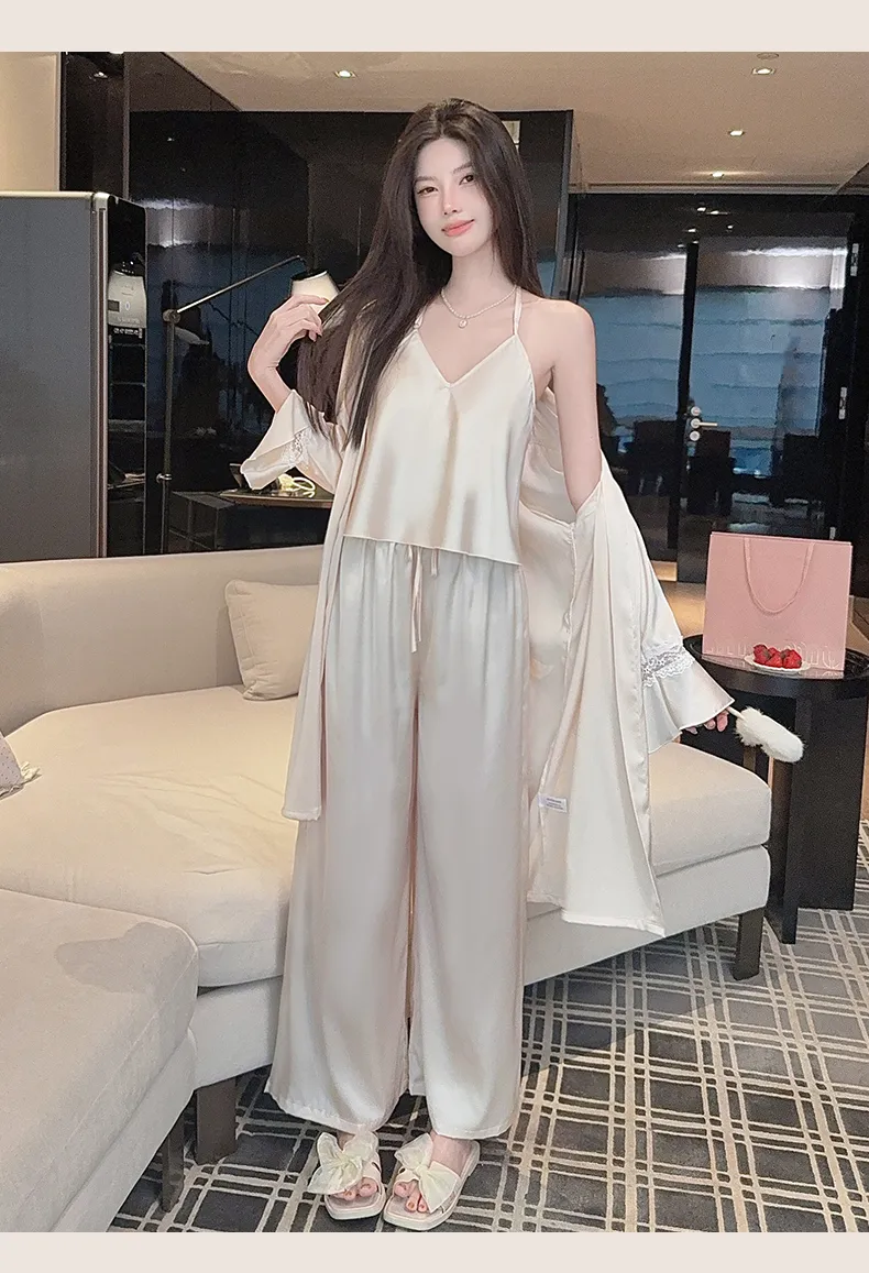 Sexy Lace Light Luxury Backless Pajamas for Women Summer Thin with Chest Pad Alluring Pure Desire Style Loungewear · Wholesale · OEM · Worldwide Shipping - Detail 21