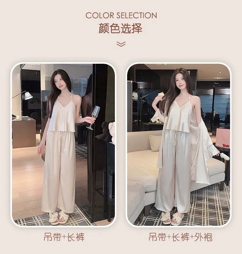 Sexy Lace Light Luxury Backless Pajamas for Women Summer Thin with Chest Pad Alluring Pure Desire Style Loungewear · Wholesale · OEM · Worldwide Shipping - Detail 6