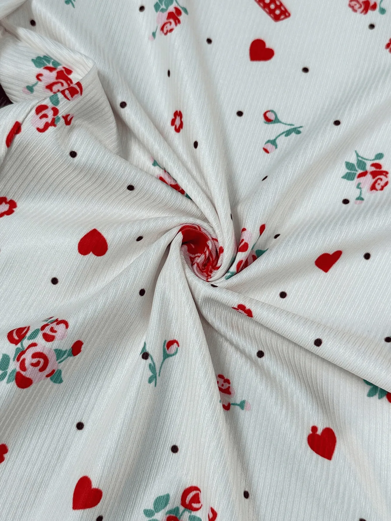 Women's Summer Sweet Girly Pajama Set, Cherry Fruit Print with Lace Panel and Elastic Waistband, Two-Piece Loungewear · Wholesale · OEM · Worldwide Shipping - Detail 14