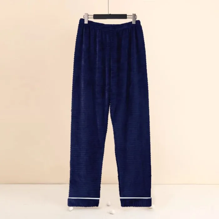 冬 カップル フランネル 厚手 パジャマパンツ シンプル柄 ミッドウエスト 保温 ゆったり 大きいサイズ ルームパンツ 外着可能 · 卸売 · OEM · 世界へ発送 - View 1