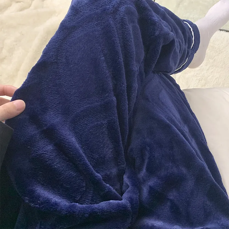 Women's Autumn Winter Flannel Thickened Sleep Pants Mid-Rise Straight Loose Plus Size Wearable Outside Minimalist Solid Color Home Pants · Wholesale · OEM · Worldwide Shipping