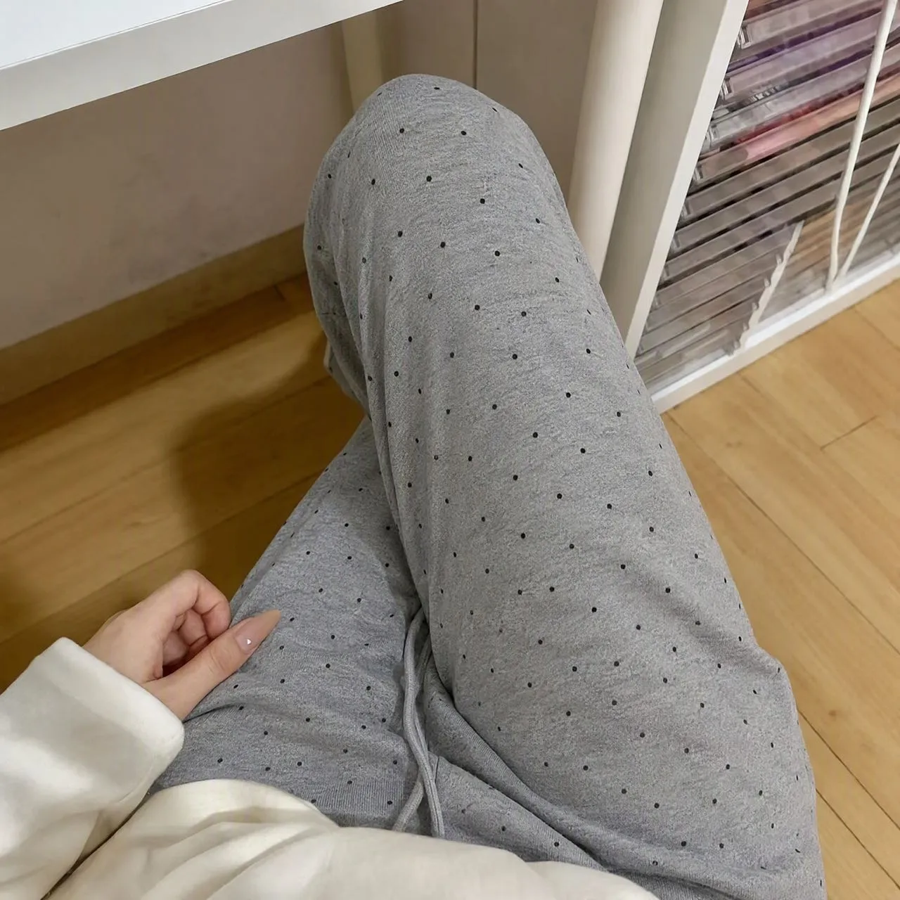 Women's Sleep Pants Autumn/Winter 240g Lambswool Double Pocket Slimming Glutinous Rice Pants with Elastic Drawstring Long Pants Wearable Outside · Wholesale · OEM · Worldwide Shipping - Detail 22