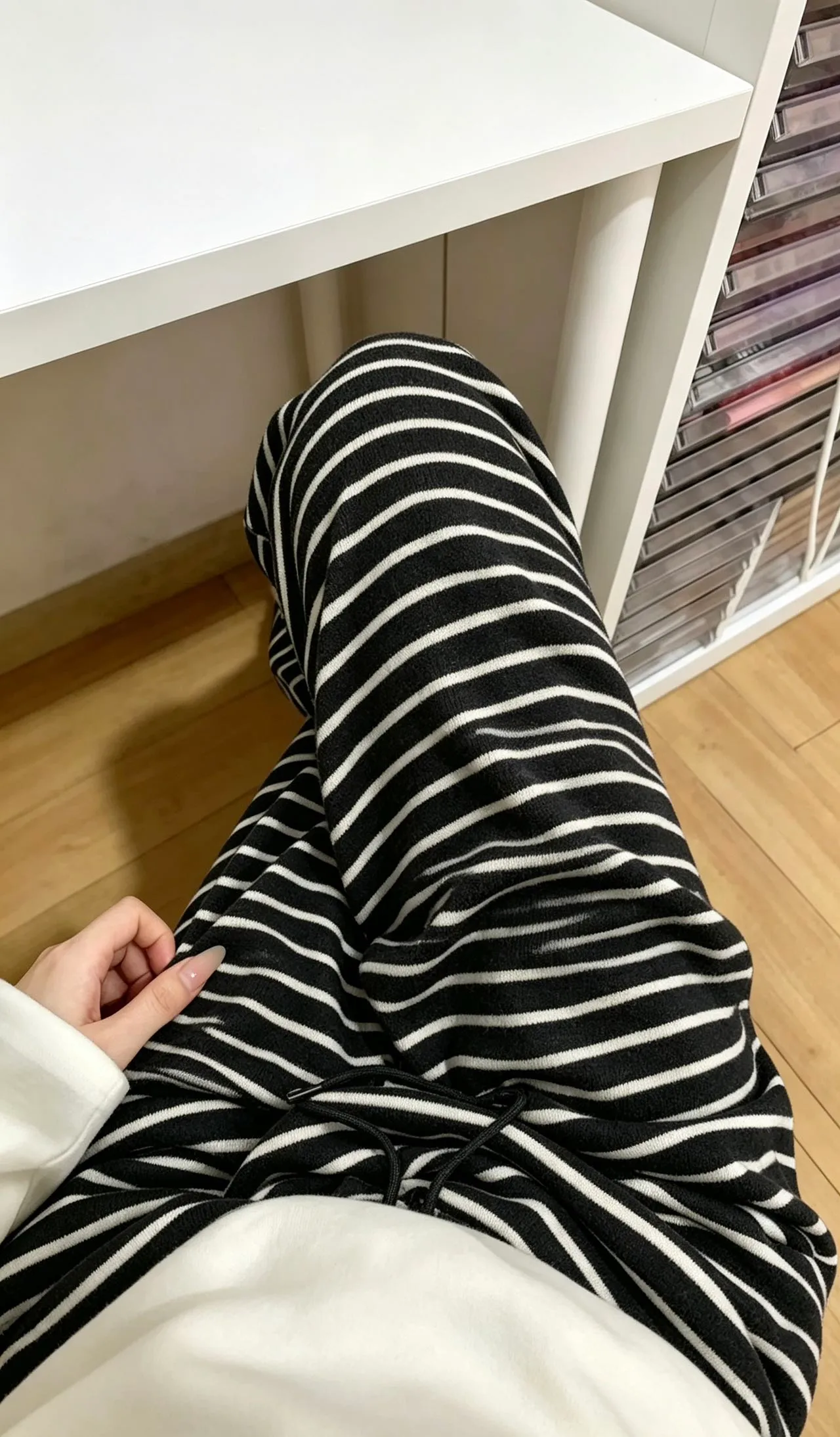 Women's Sleep Pants Autumn/Winter 240g Lambswool Double Pocket Slimming Glutinous Rice Pants with Elastic Drawstring Long Pants Wearable Outside · Wholesale · OEM · Worldwide Shipping - Detail 31