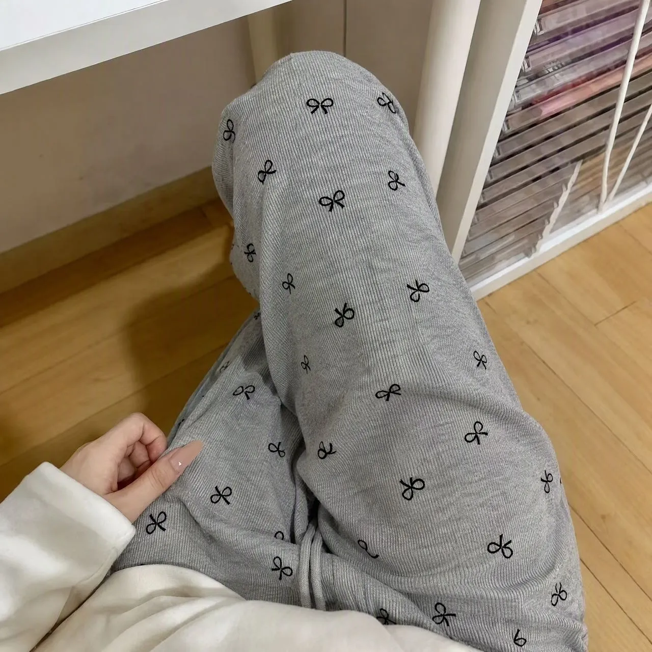 Women's Sleep Pants Autumn/Winter 240g Lambswool Double Pocket Slimming Glutinous Rice Pants with Elastic Drawstring Long Pants Wearable Outside · Wholesale · OEM · Worldwide Shipping - View 3