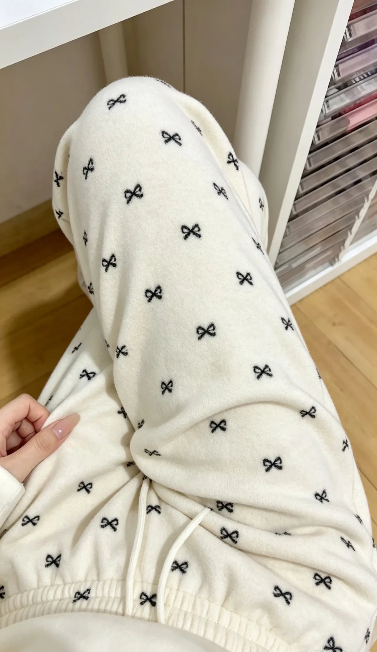 Women's Sleep Pants Autumn/Winter 240g Lambswool Double Pocket Slimming Glutinous Rice Pants with Elastic Drawstring Long Pants Wearable Outside · Wholesale · OEM · Worldwide Shipping - Detail 28