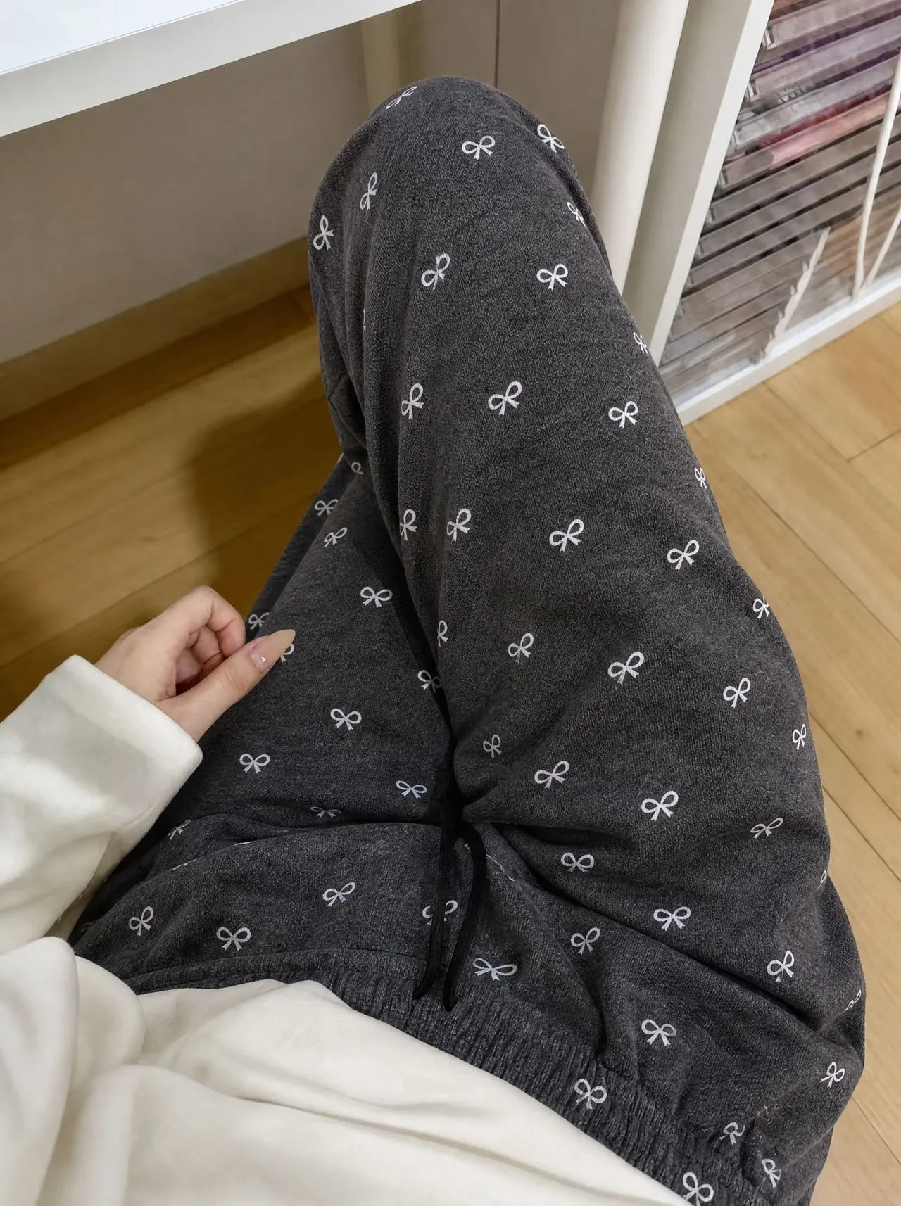 Women's Sleep Pants Autumn/Winter 240g Lambswool Double Pocket Slimming Glutinous Rice Pants with Elastic Drawstring Long Pants Wearable Outside · Wholesale · OEM · Worldwide Shipping - Detail 29
