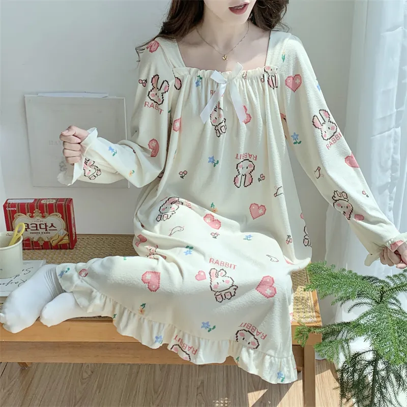 Real Photos Spring Autumn Winter Mid-Length Long Sleeve German Velvet Robe Nightdress 88288-99# · Wholesale · OEM · Worldwide Shipping - Detail 11