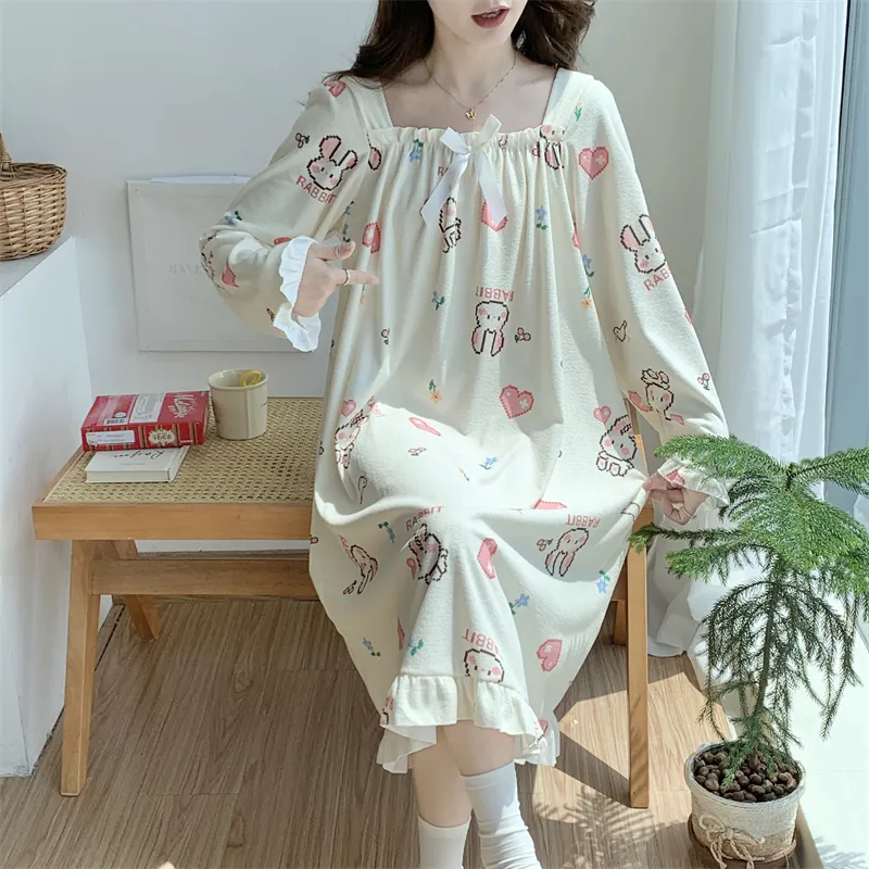 Real Photos Spring Autumn Winter Mid-Length Long Sleeve German Velvet Robe Nightdress 88288-99# · Wholesale · OEM · Worldwide Shipping - Detail 13