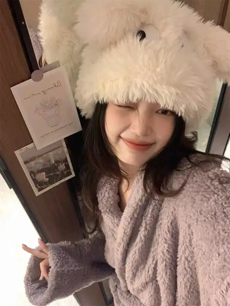 Women's Long Coral Fleece Robe for Autumn/Winter, Elegant High-End Style, Wearable Outdoors, Long-Sleeve Loungewear · Wholesale · OEM · Worldwide Shipping - Detail 6
