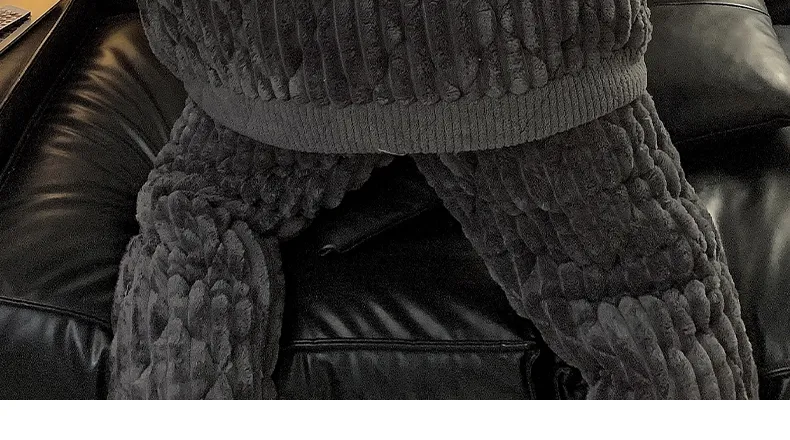 2026 New Winter Flannel Pajamas for Men Autumn Winter Thickened Fleece Three-Layer Quilted Loungewear Set · Wholesale · OEM · Worldwide Shipping - Detail 15