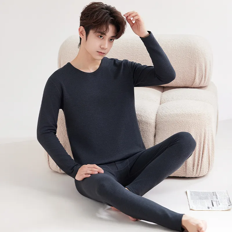 아크릴 발열 보온 내의 세트 남성 2026 가을겨울 신상 이너웨어 스판 허리조임 힙업 가을내복 가을바지 · 도매 · OEM · 전 세계 배송 - View 1