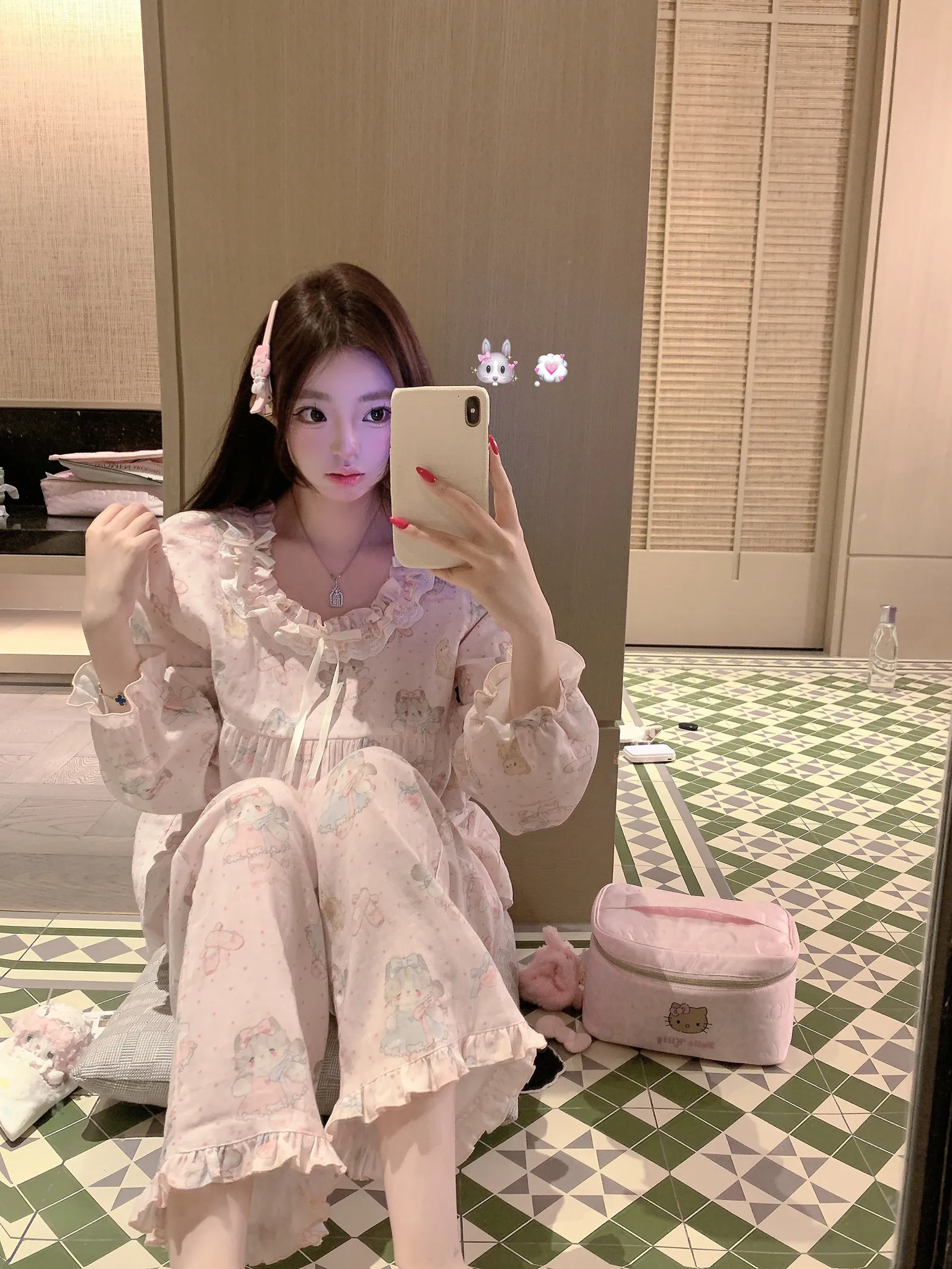 Qiaomengran Soft Girl Cute Doll Collar Sweet Pajamas Women Spring Autumn Long Sleeve Thin Long Sleeve Homewear · Wholesale · OEM · Worldwide Shipping