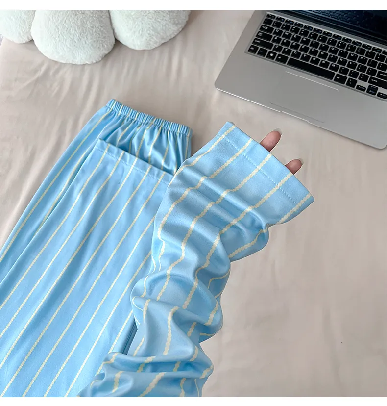 Nouvelle collection automne-hiver, ensemble pyjama homme en velours polaire, col chemise, motif cartoon · Grossiste · OEM · Mondial - Detail 8