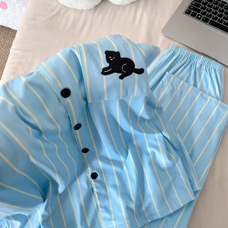Nouvelle collection automne-hiver, ensemble pyjama homme en velours polaire, col chemise, motif cartoon · Grossiste · OEM · Mondial - View 4