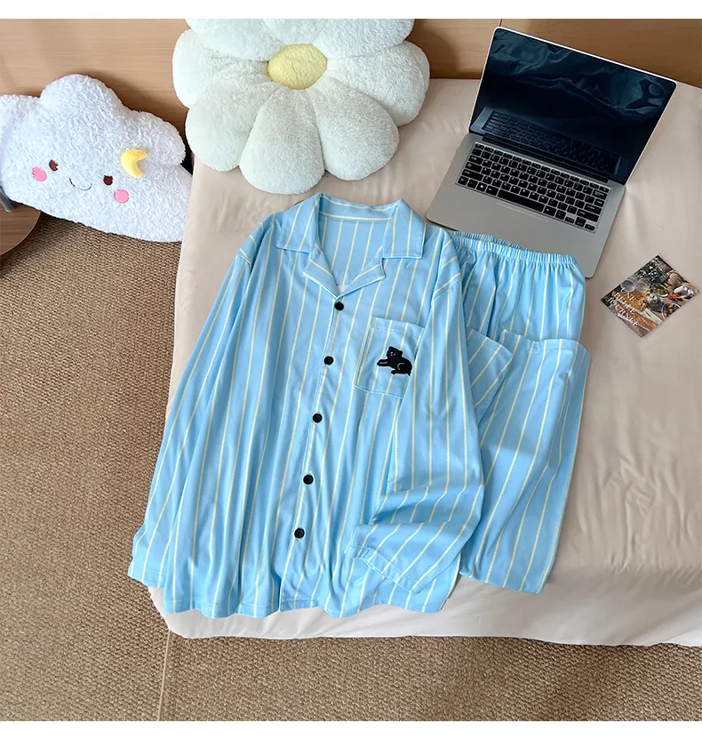 Nouvelle collection automne-hiver, ensemble pyjama homme en velours polaire, col chemise, motif cartoon · Grossiste · OEM · Mondial - Detail 6